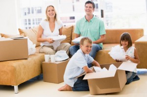 Etobicoke family in new home smiling